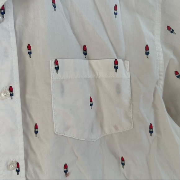 🦋 Shouthouse Collared Firecracker Popsicle Collared Button Up Summer Shirt - Picture 4 of 6